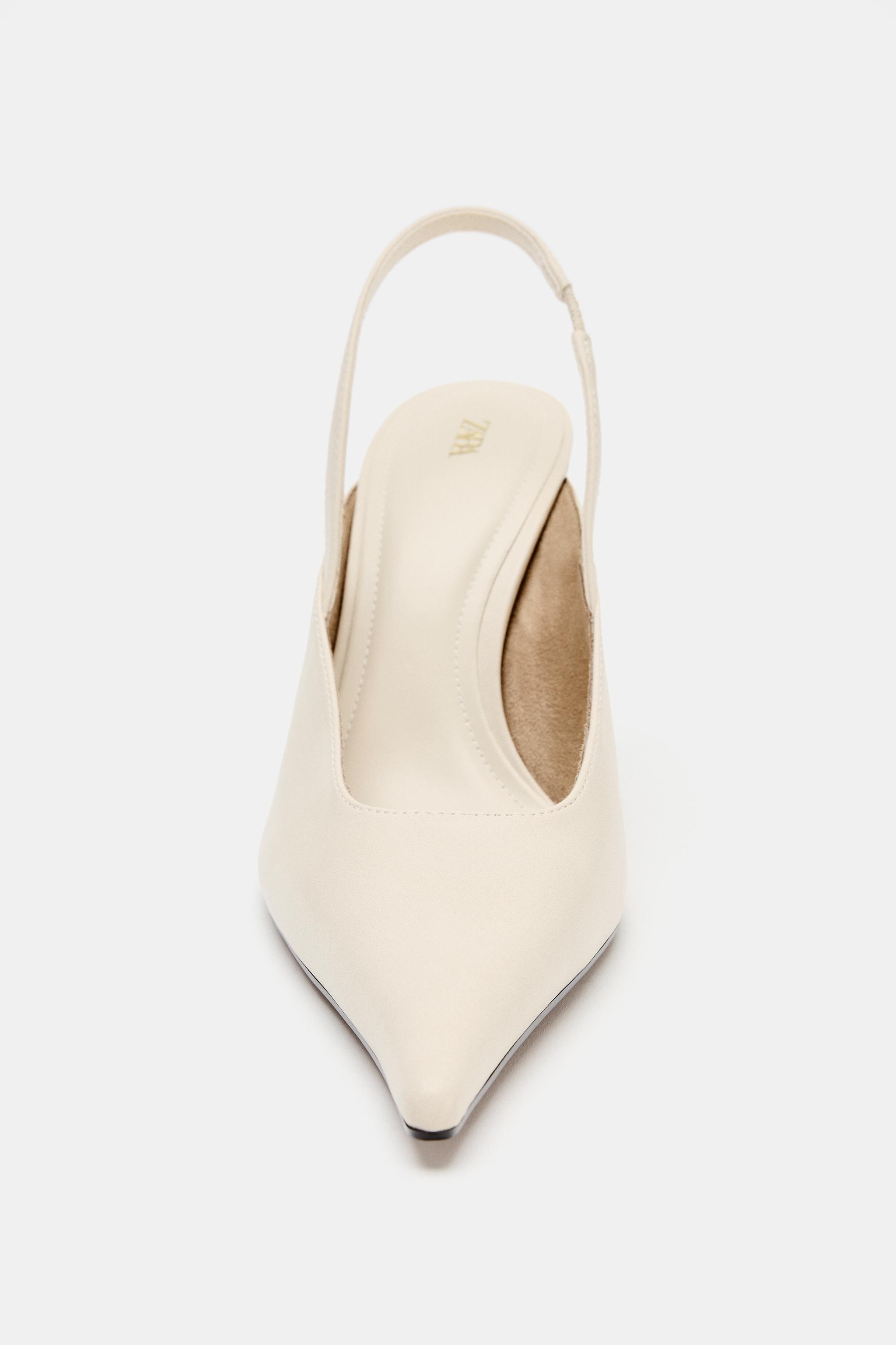 METALLIC SLINGBACK HEELS